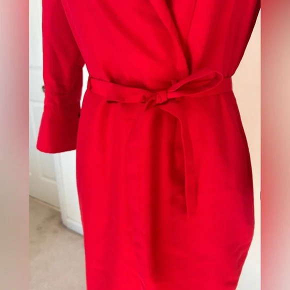 Delta Flight Attendant Uniform Red Wrap Dress by Richard Tyler Size 6 NWT - Picture 4 of 8